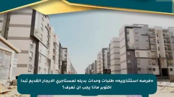 «فرصة استثنائية» طلبات وحدات بديلة لمستأجري الإيجار القديم تبدأ أكتوبر ماذا يجب أن تعرف؟